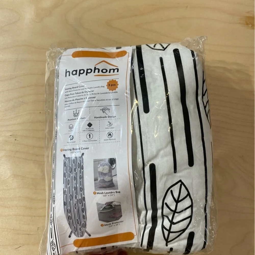 Happhon Ironing Board Cover, Mesh Protector, and Laundry Bag (EI) - Picture 9 of 11